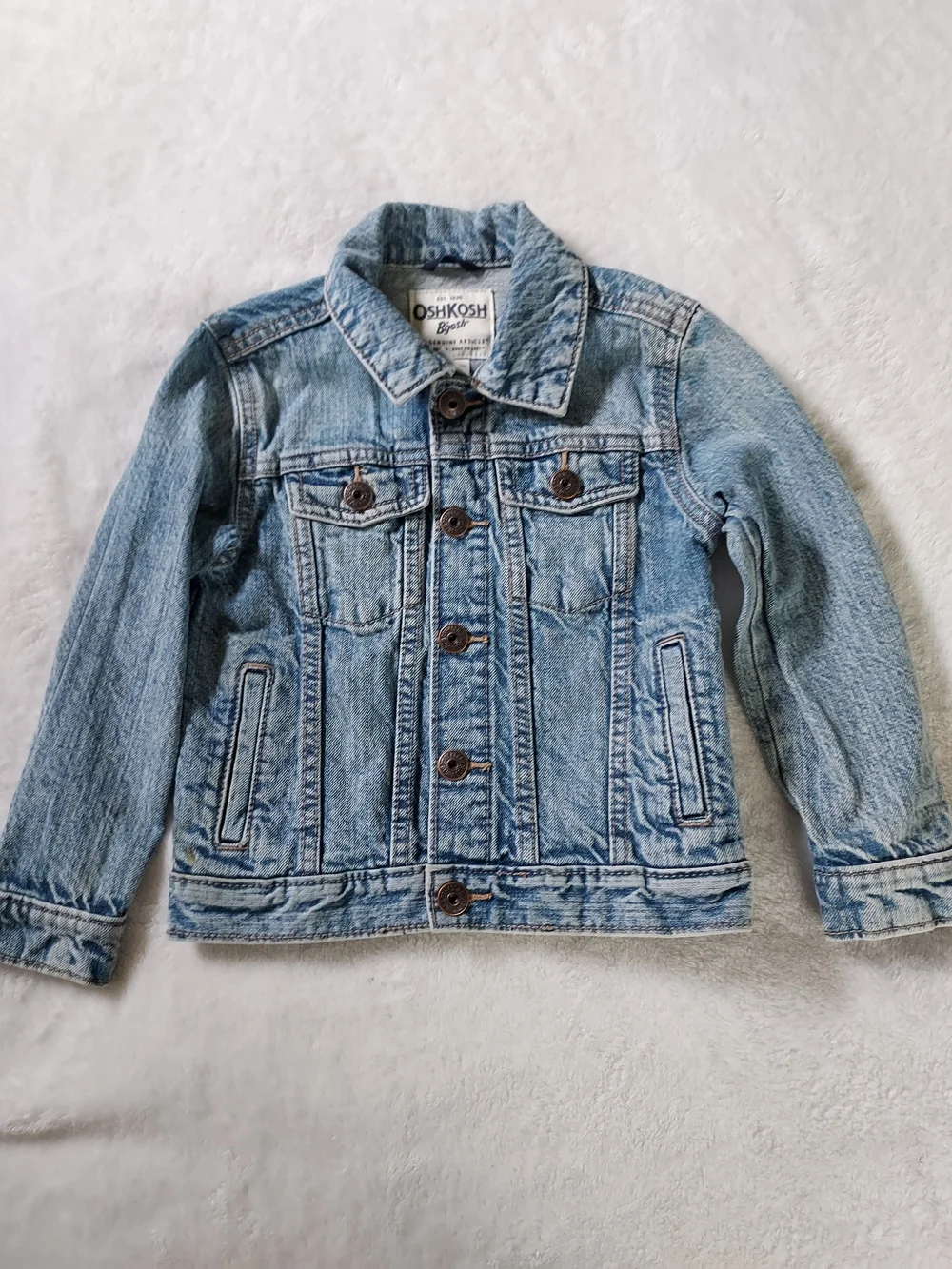 OshKosh B'gosh Light Blue Kids Denim Jacket Classic Western 3T
